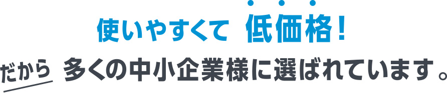 使いやすくて低価格 多くの中小企業様に選ばれるクラウドストレージ